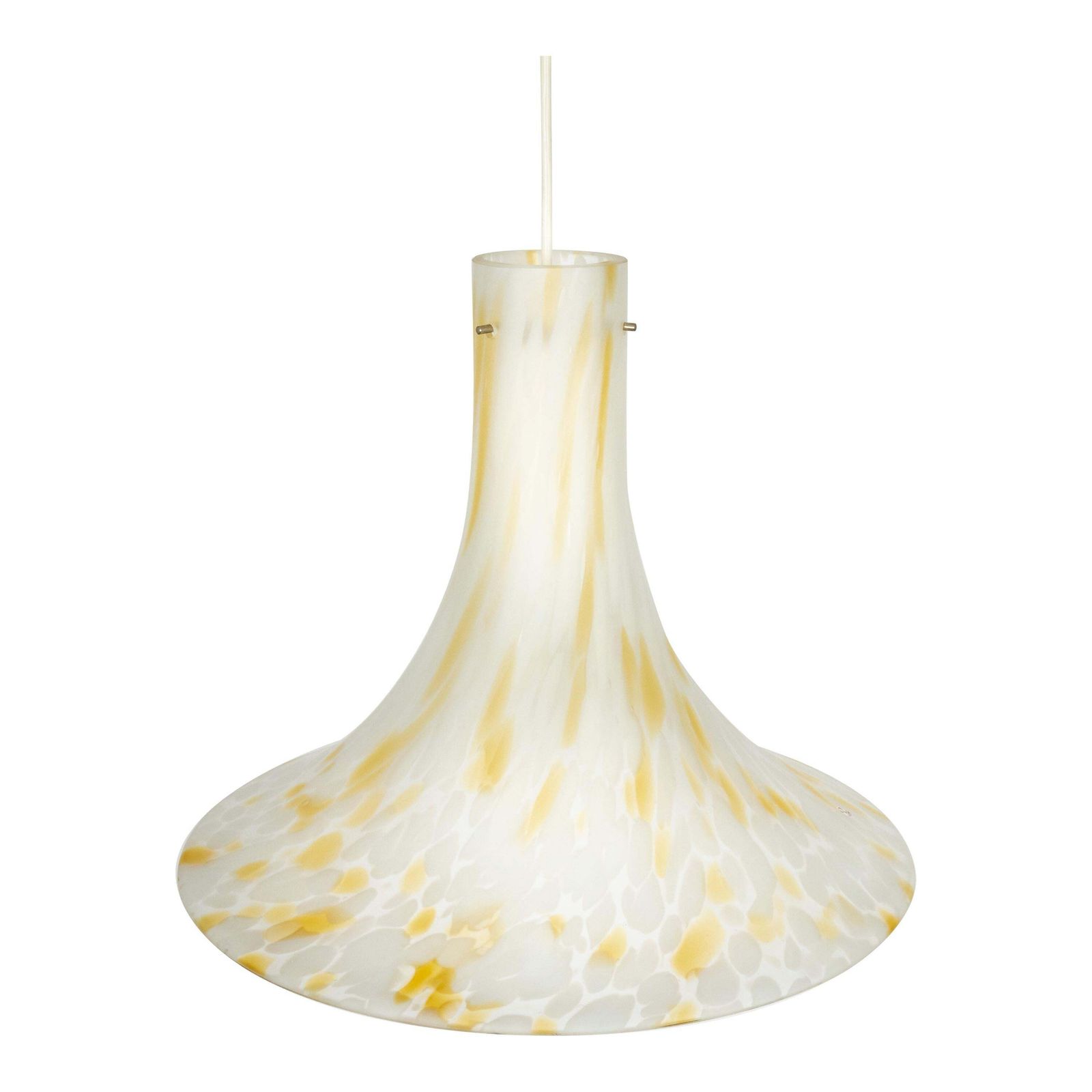1 Of 2 Large Glass Pendant Light By Peill & Putzler, Germany, 1970s