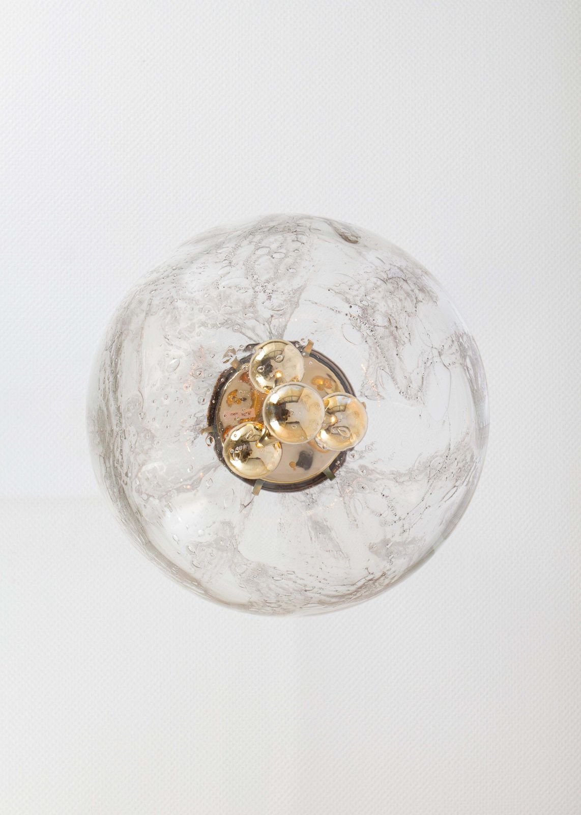 1 Of 2 Large Sputnik Big Ball Pendant By Doria, Germany, 1970s photo vinterior
