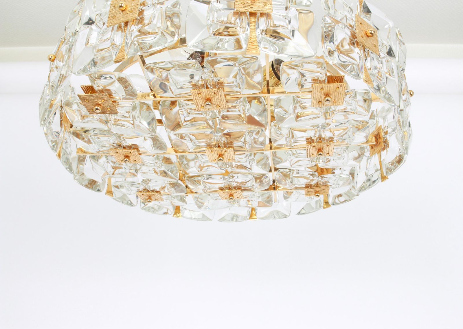 Gilt Brass And Crystal Chandelier, Sciolari Design By Palwa, Germany, 1970s photo furniture