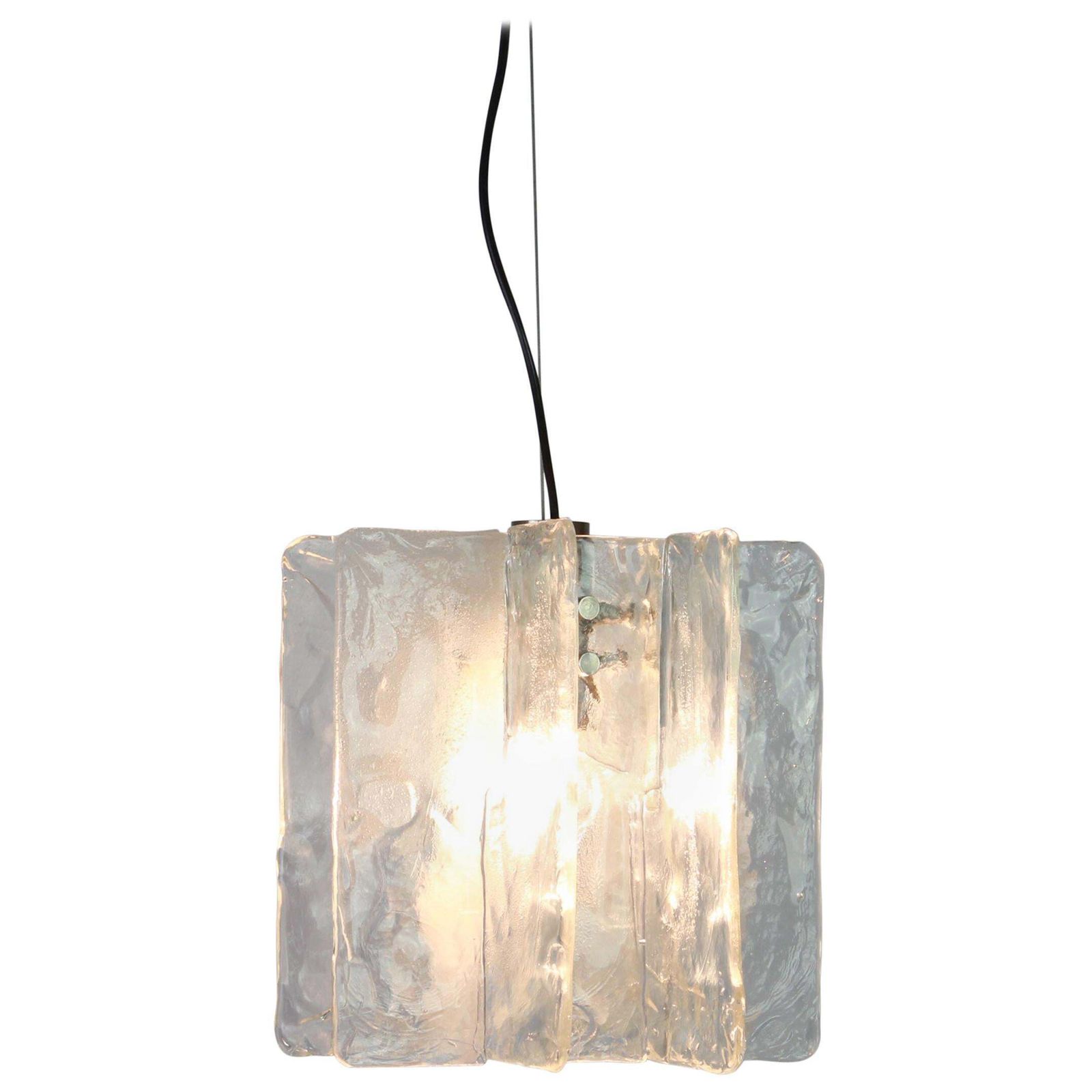 1 Of 2 Murano Glass Chandelier Designed By Carlo Nason For Mazzega, 1970s photo Lighting