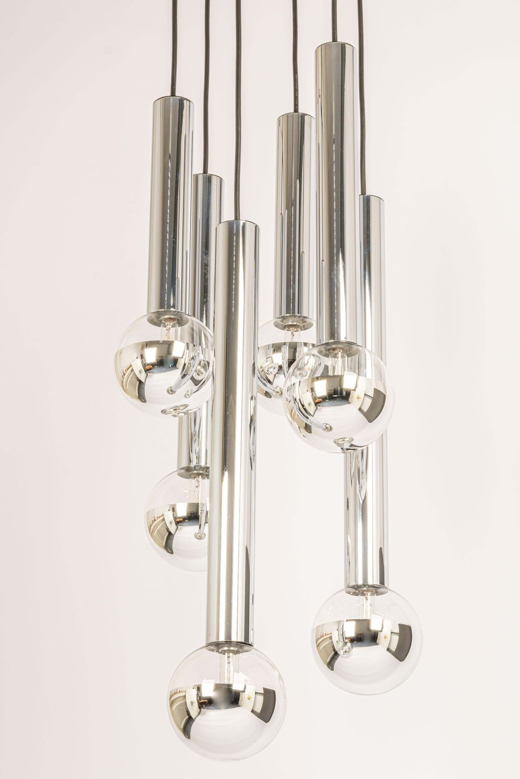 1 Of 2 Large Designer Cascading Chandelier For Staff Leuchten, Germany, 1970s photo furniture