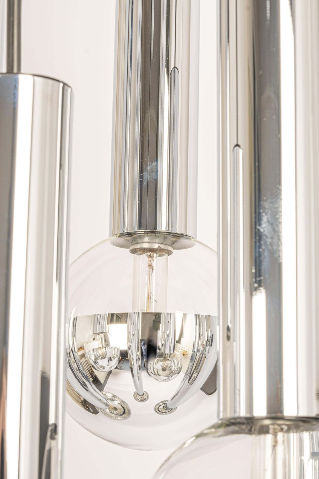 1 Of 2 Large Designer Cascading Chandelier For Staff Leuchten, Germany, 1970s photo for sale
