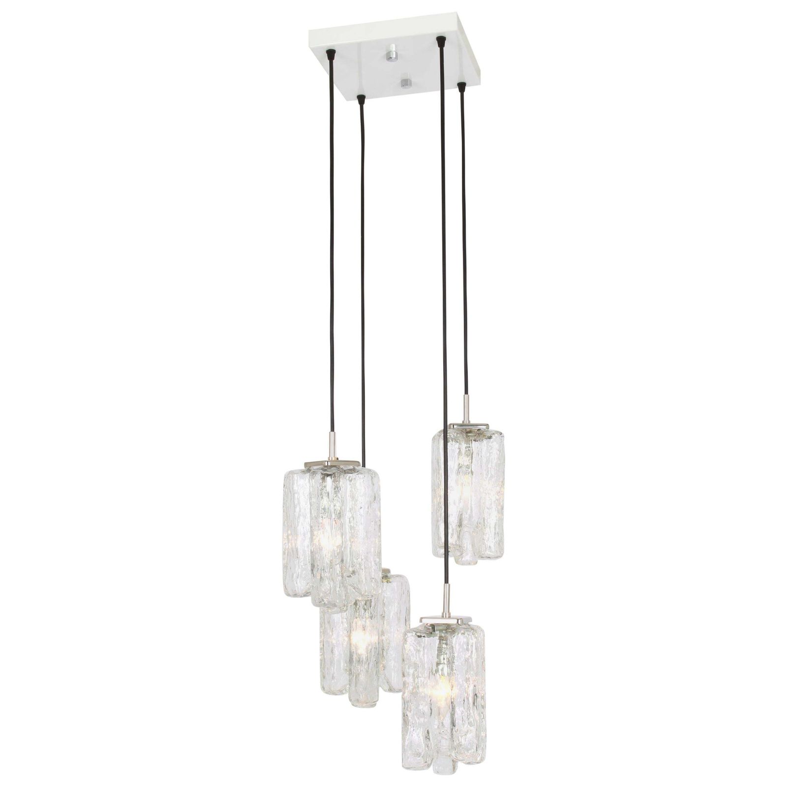 Stunning Designer Cascading Chandelier Murano Glass By Kalmar, Austria, 1970s