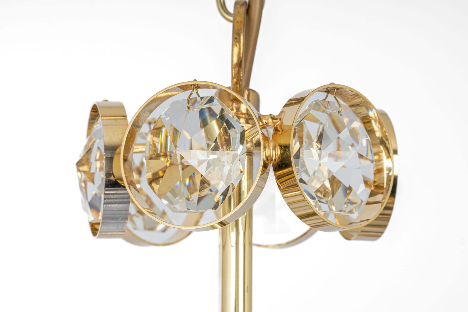 1 Of 4 Large Gilt Brass Chandelier, Sciolari Design By Palwa, Germany, 1970s photo 2278.0