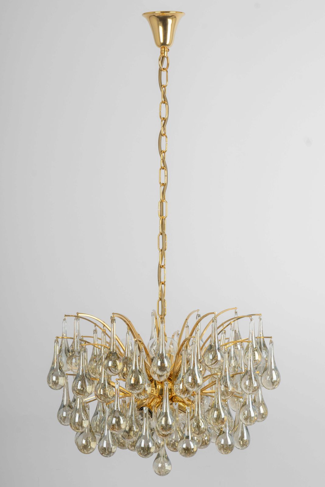 Large Murano Glass Tear Drop Chandelier, Christoph Palme, Germany, 1970s photo furniture