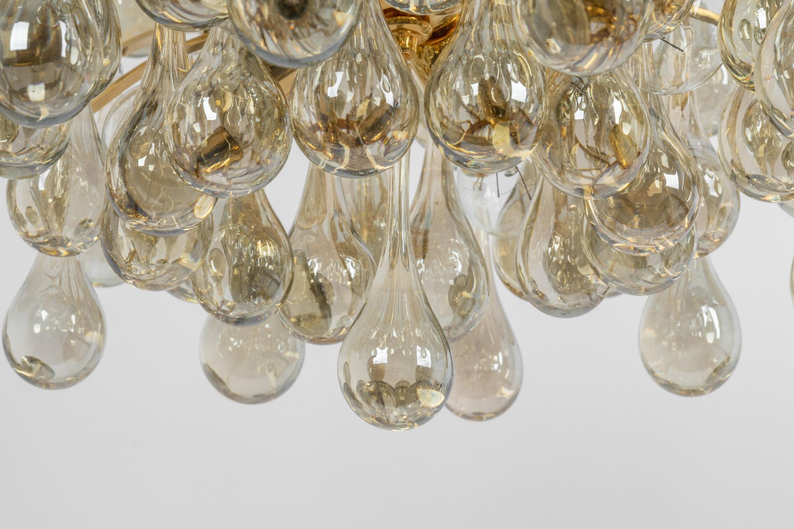 Large Murano Glass Tear Drop Chandelier, Christoph Palme, Germany, 1970s photo 2235.0
