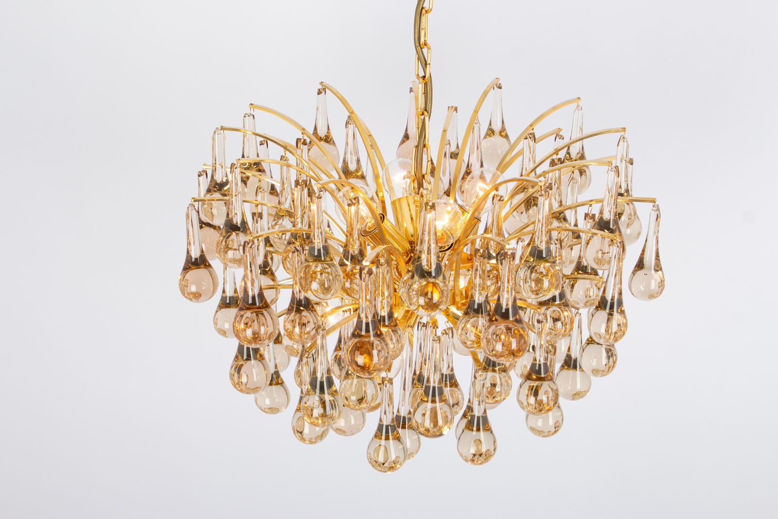 Large Murano Glass Tear Drop Chandelier, Christoph Palme, Germany, 1970s photo buy