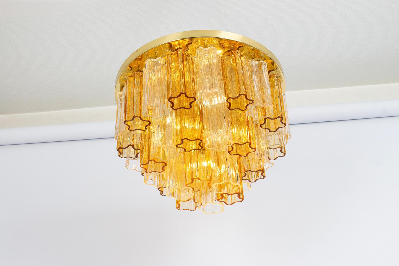 1 Of 3 Tronchi Murano Glass Flush Mount Light Kalmar, Austria, 1960s photo Lighting