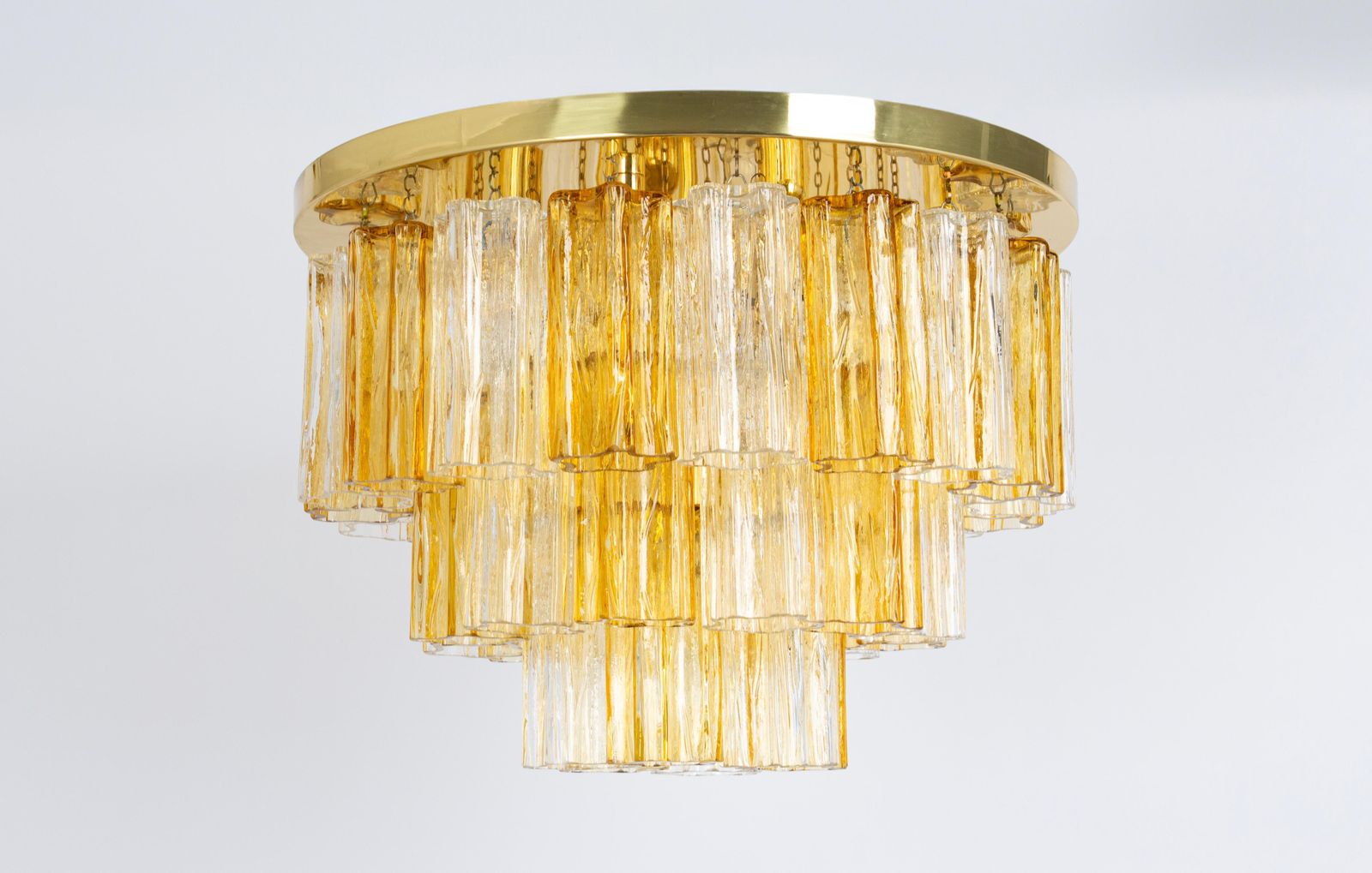 photo for sale 1 Of 3 Tronchi Murano Glass Flush Mount Light Kalmar, Austria, 1960s