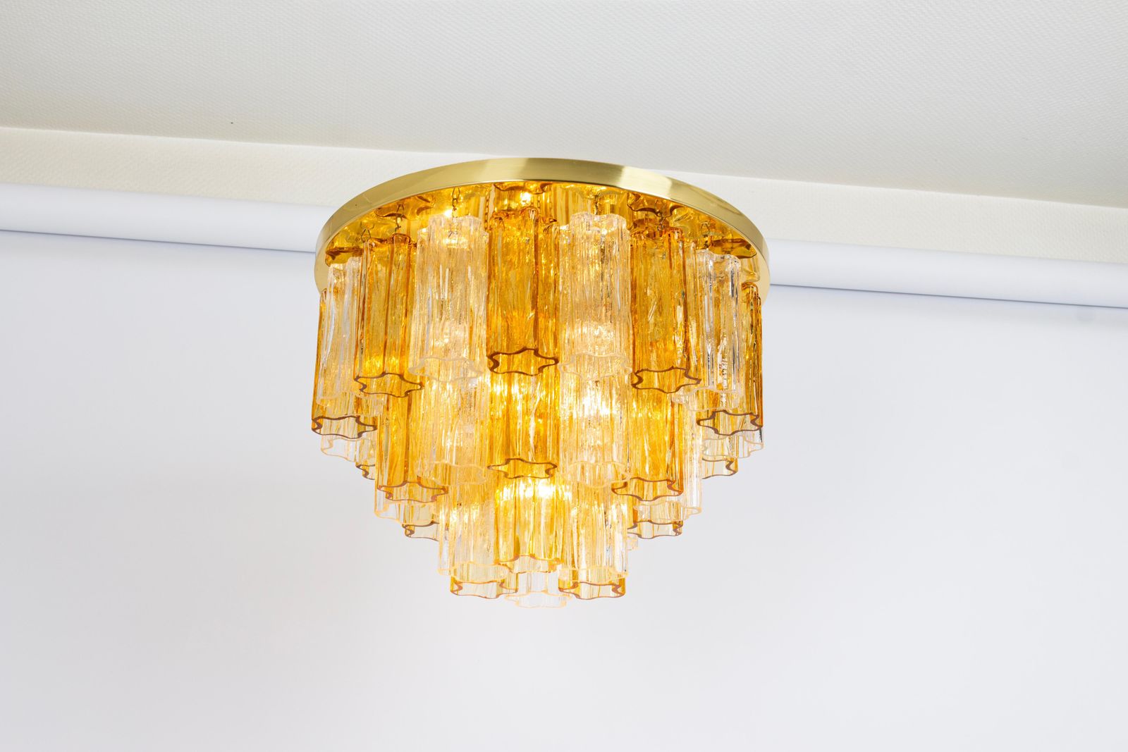 photo buy 1 Of 3 Tronchi Murano Glass Flush Mount Light Kalmar, Austria, 1960s