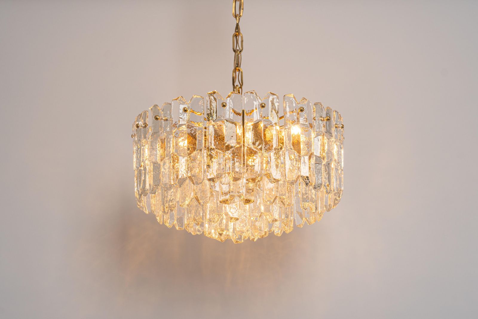 1 Of 3 Gilt Brass, Murano Glass Chandelier Palazzo, Kalmar, Austria, 1970s photo furniture
