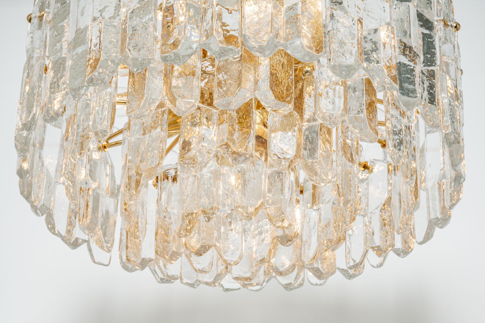 photo for sale 1 Of 3 Gilt Brass, Murano Glass Chandelier Palazzo, Kalmar, Austria, 1970s