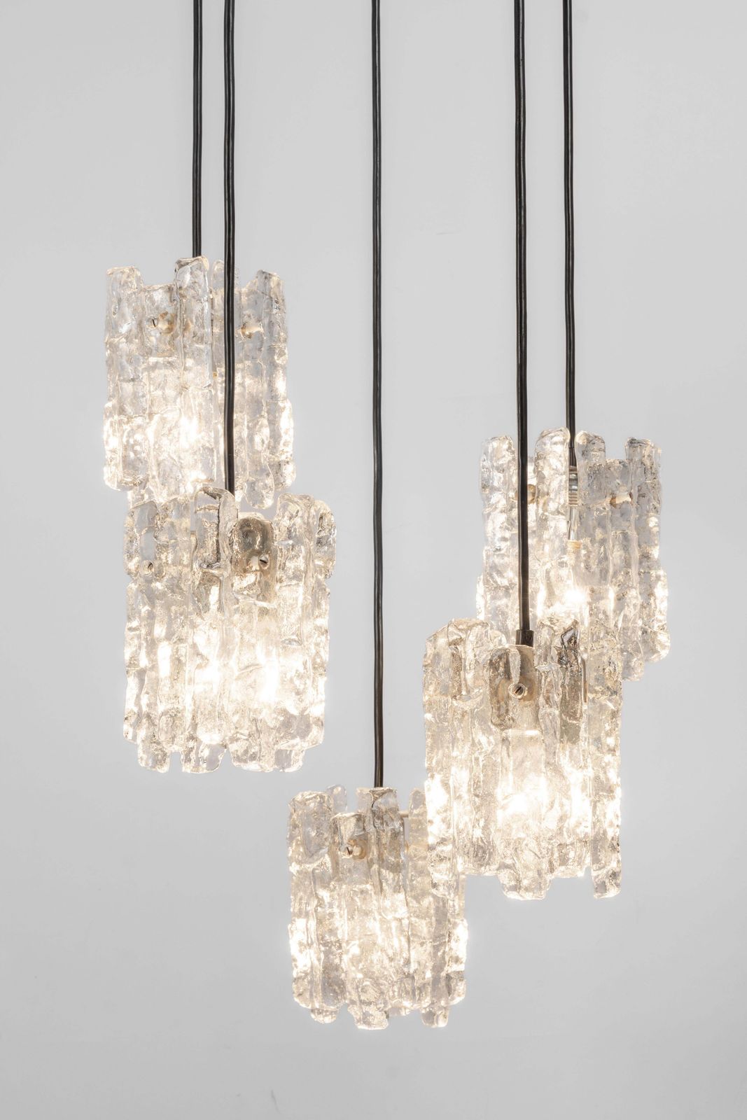 Stunning Designer Cascading Chandelier Murano Glass By Kalmar, Austria, 1970s photo buy
