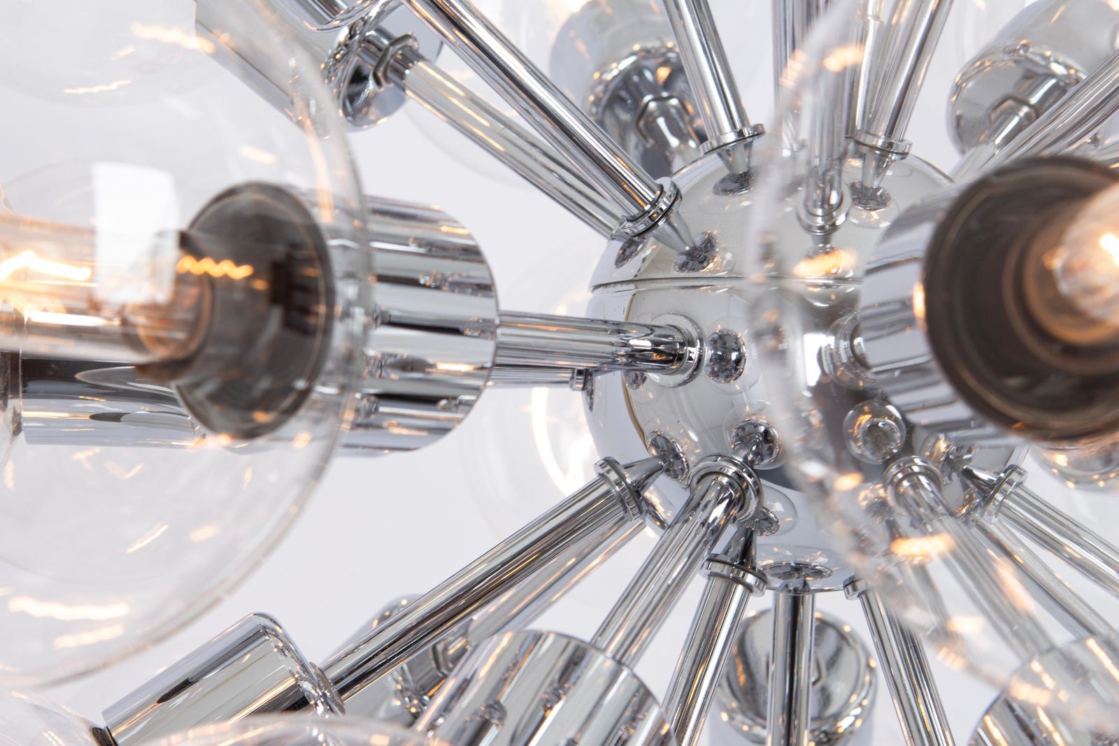 1 Of 2 Sputnik Chrome Pendant Light Design Motoko Ishii By Staff, Germany, 1970s photo 3095.0