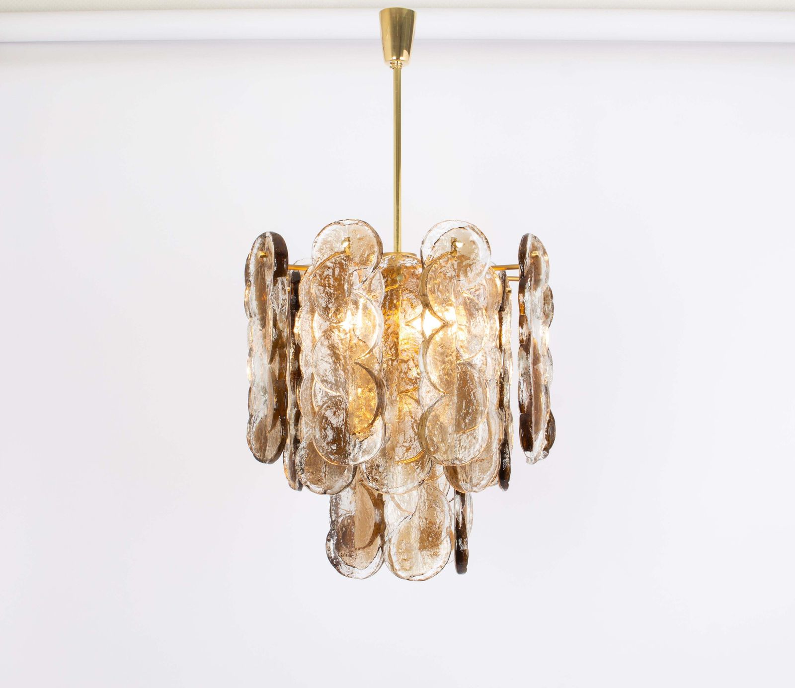 Large Murano Smoked Glass Chandelier Citrus By Kalmar, Austria, 1970s photo for sale