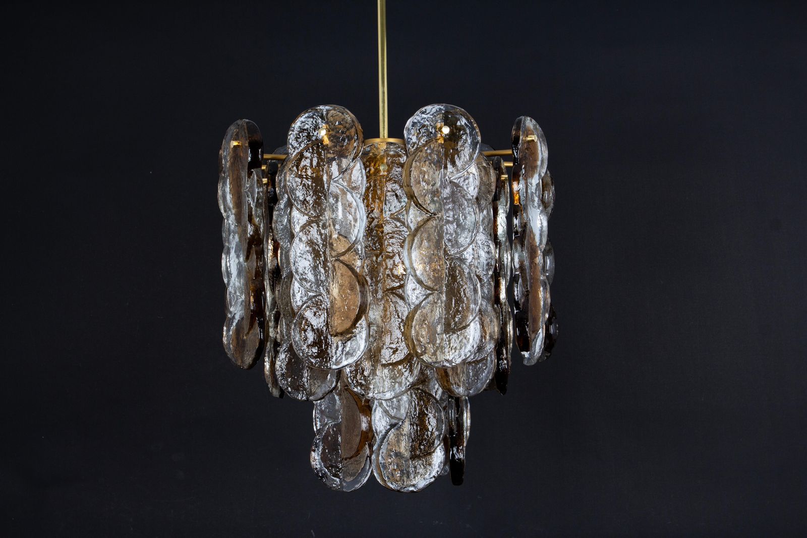 Large Murano Smoked Glass Chandelier Citrus By Kalmar, Austria, 1970s photo vintage
