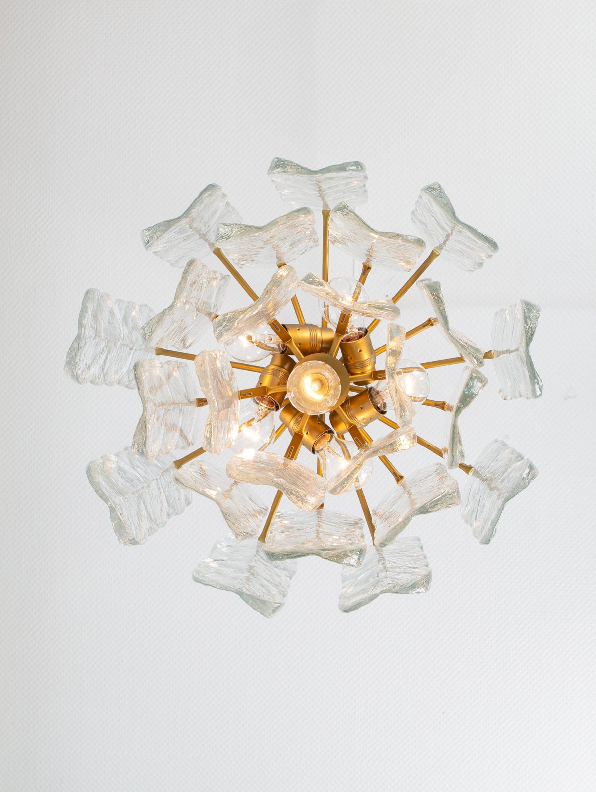 Large Murano Citrus Clear Glass Chandelier By Kalmar, Austria, 1970s photo vinterior