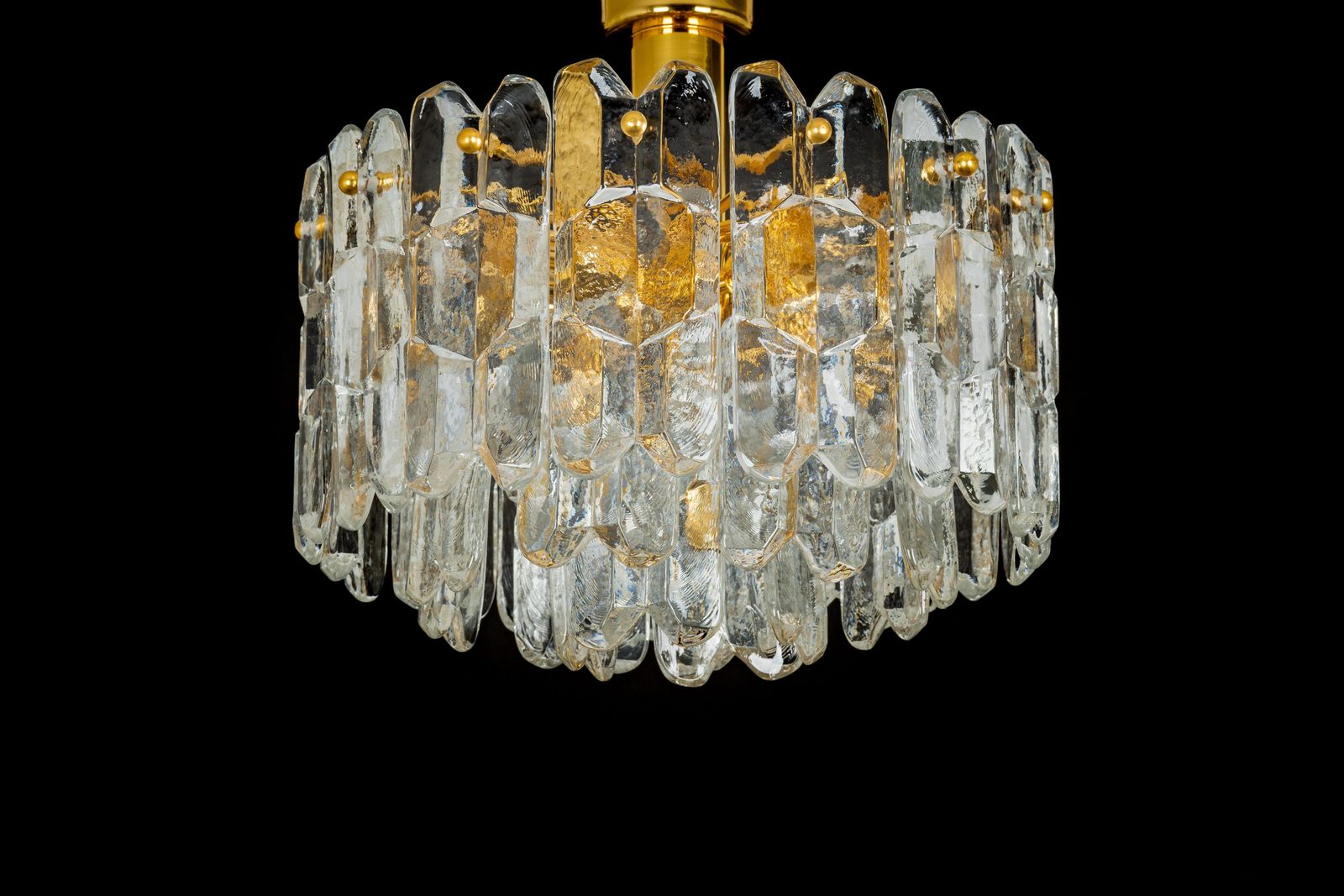 photo vinterior 1 Of 3 Stunning Brass Murano Glass Light Fixture Palazzo, Kalmar, Austria, 1970s