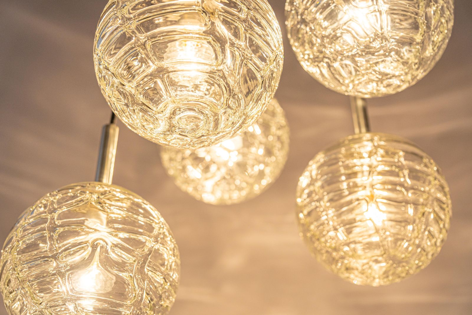 photo for sale Large Designer Cascading Chandelier Murano Glass By Doria, Germany, 1970s