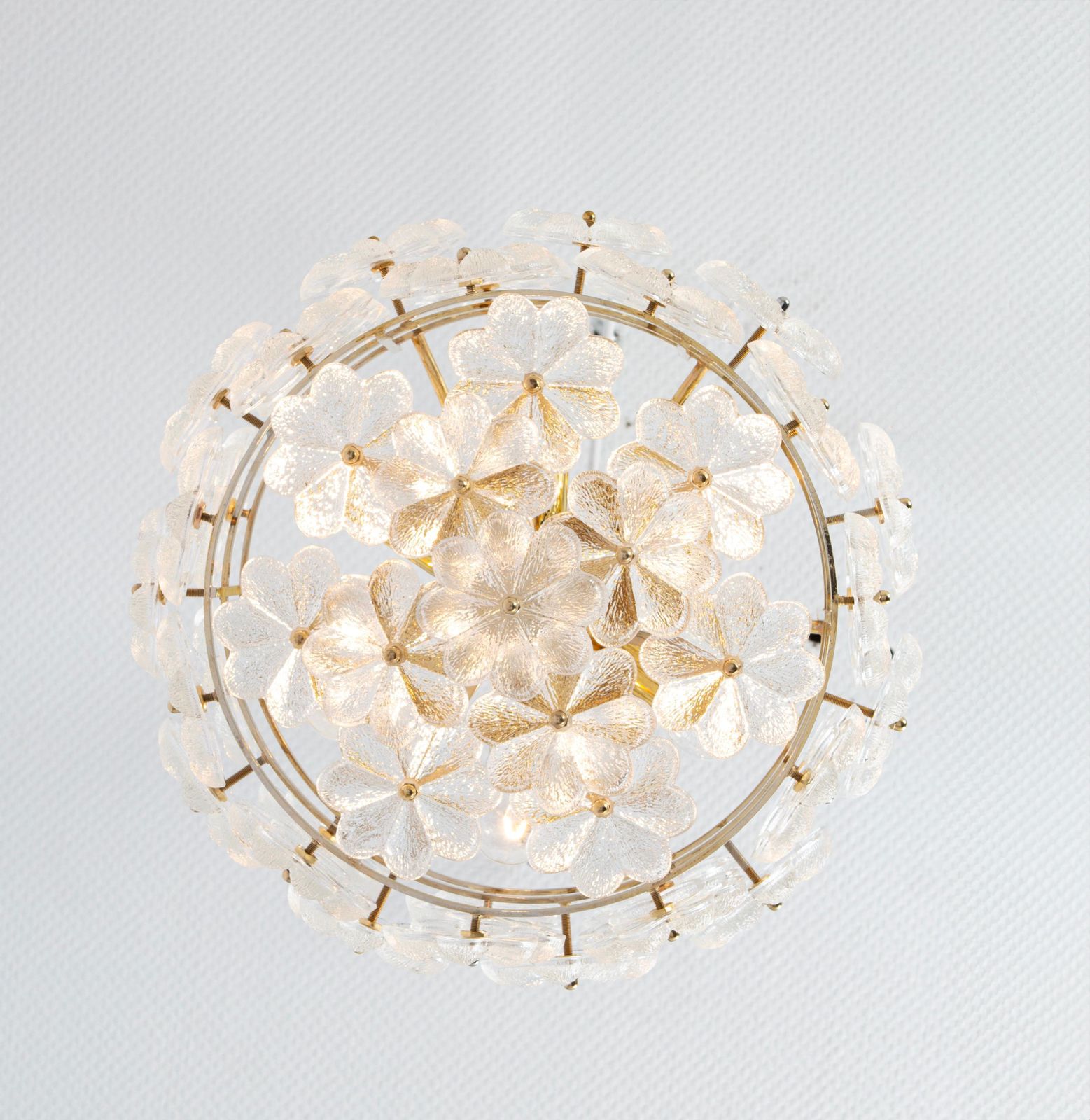 1 Of 2 Stunning Petite Murano Glass Chandelier By Ernst Palme, Germany, 1970s photo buy