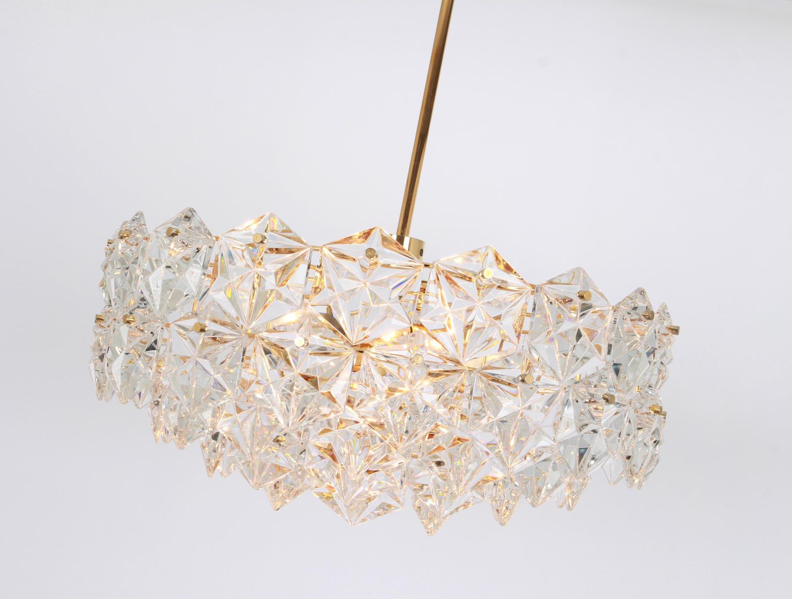 1 Of 2 Kinkeldey Chandelier Gilt Brass And Crystal Glass, Germany, 1970s photo furniture
