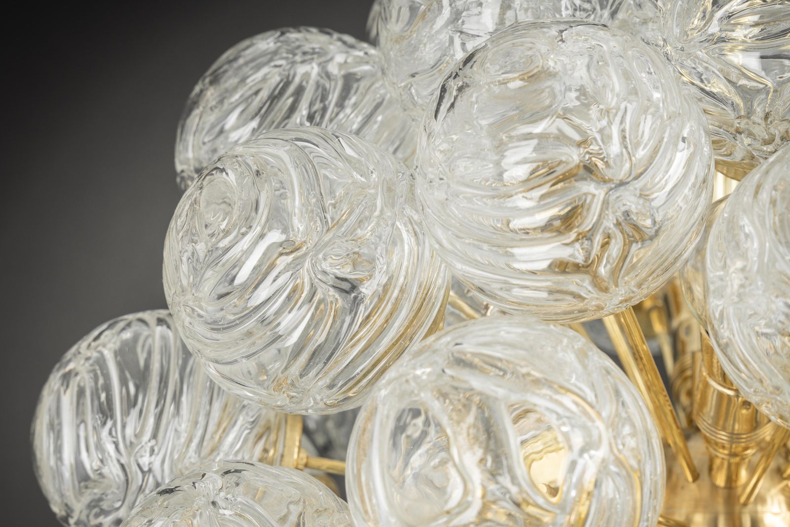 4470.0 Spectacular Sputnik Chandelier With Snow Glass Balls, Doria, Germany, 1970s photo