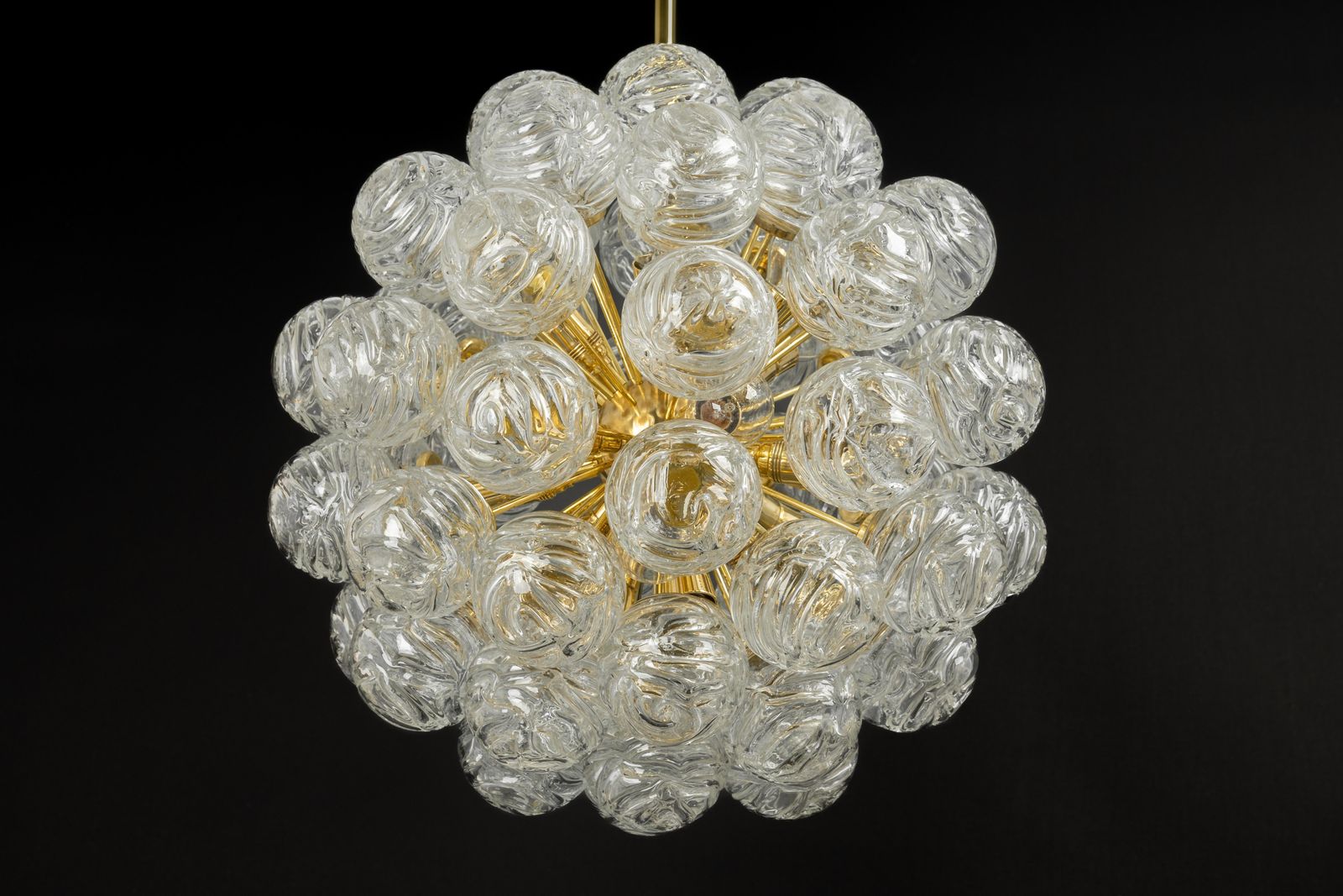 photo vinterior Spectacular Sputnik Chandelier With Snow Glass Balls, Doria, Germany, 1970s