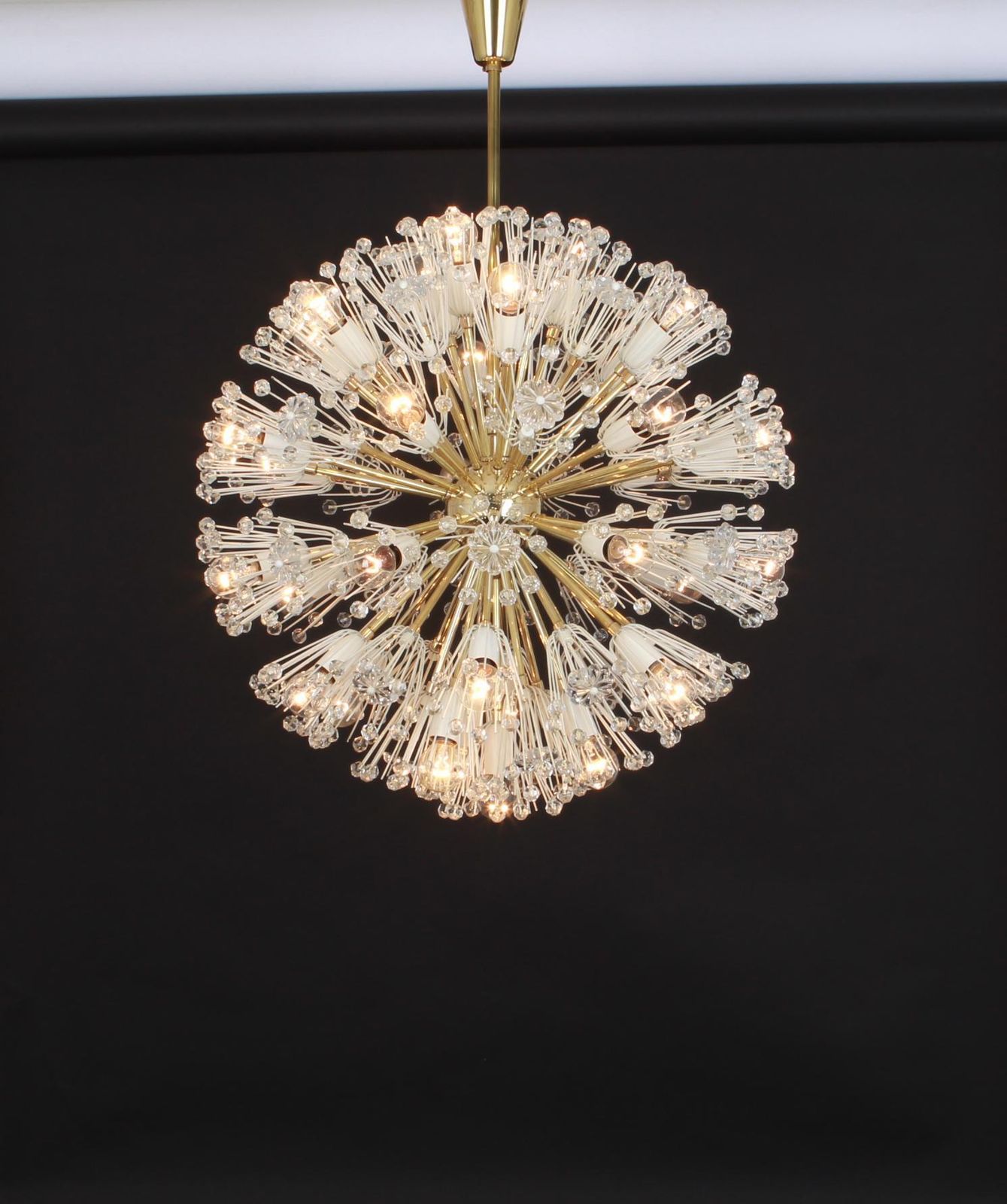 photo vinterior Huge Starburst Brass Chandelier By Emil Stejnar, Austria, 1960s