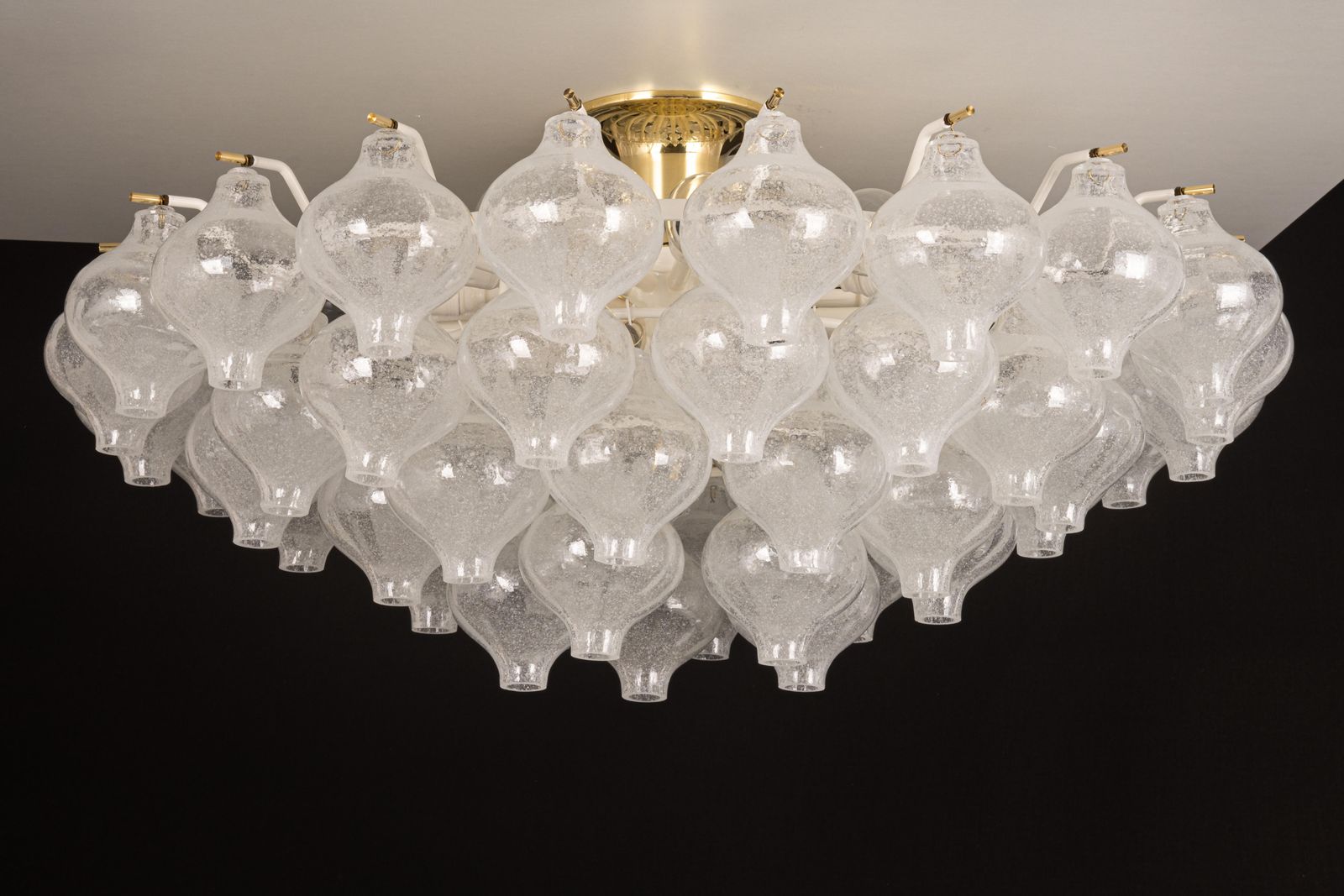 6362.0 1 Of 3 Extra Large Tulipan Glass Flushmount By Kalmar, Austria, 1960s photo