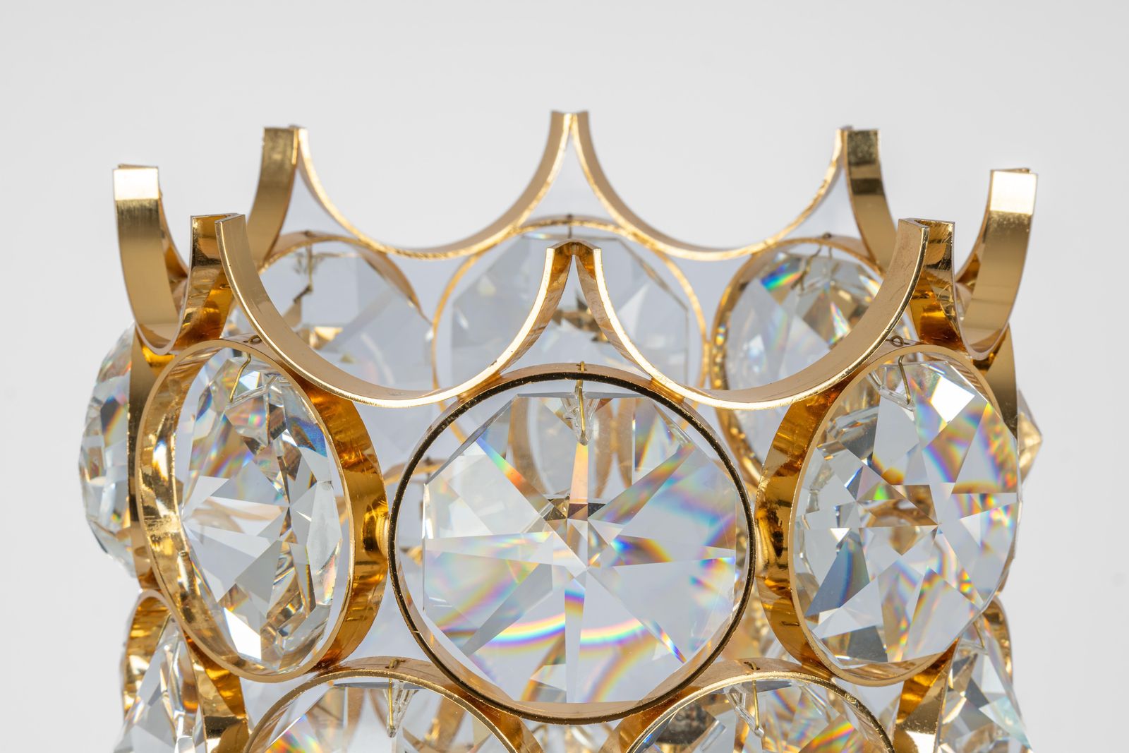 Exquisite Gilt Jewel Floor Lamp Sciolari Design By Palwa, Germany, 1960s photo vinterior