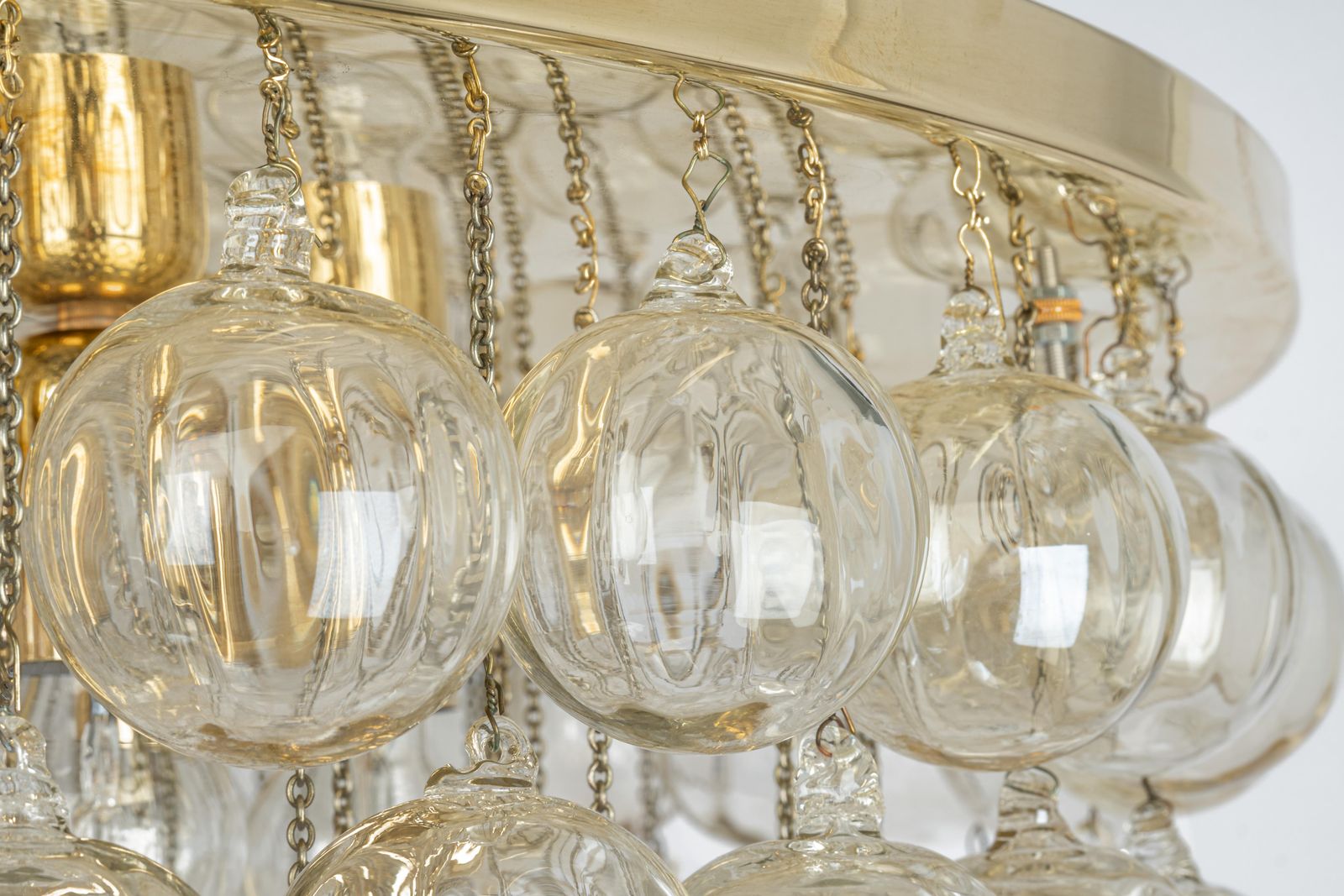 1 Of 2 Extra Large Murano Glass Chandelier, Christoph Palme, Germany, 1970s photo 7909.0