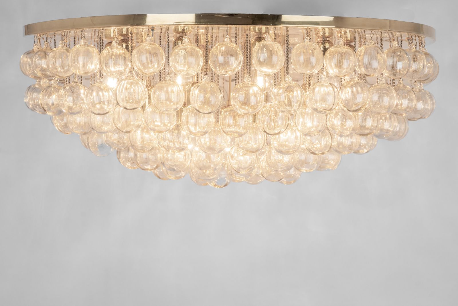 1 Of 2 Extra Large Murano Glass Chandelier, Christoph Palme, Germany, 1970s photo vinterior