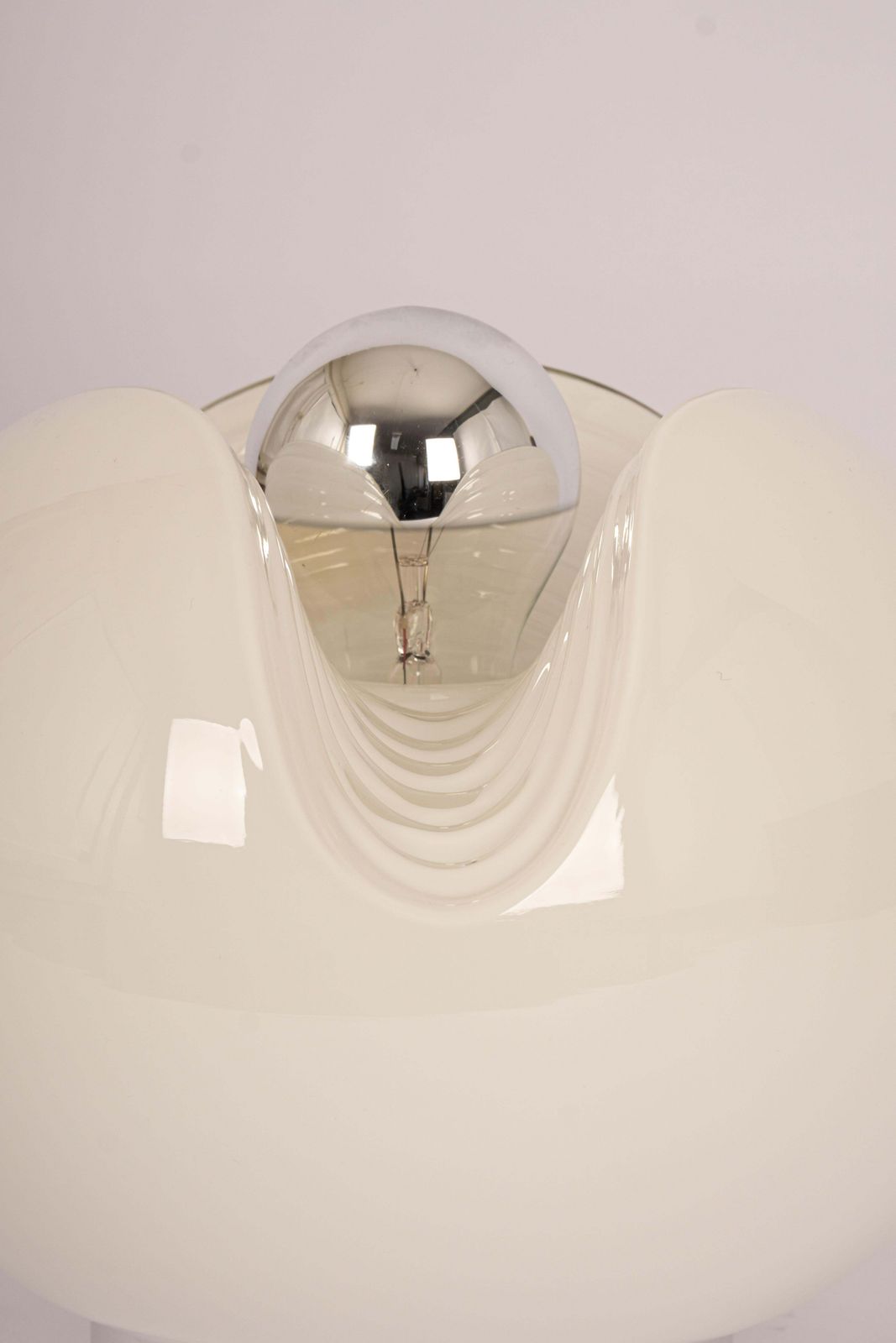 1 Of 2 Petite Glass Table Light By Koch & Lowy For Peill & Putzler, Germany, 70s photo Lighting
