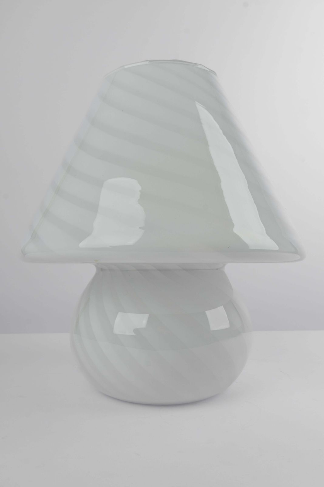 Wonderful Glass Mushroom Table Lamps By Peill & Putzler, Germany, 1970s photo Lighting