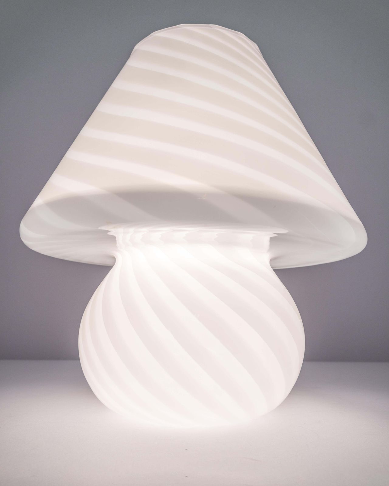 photo for sale Wonderful Glass Mushroom Table Lamps By Peill & Putzler, Germany, 1970s