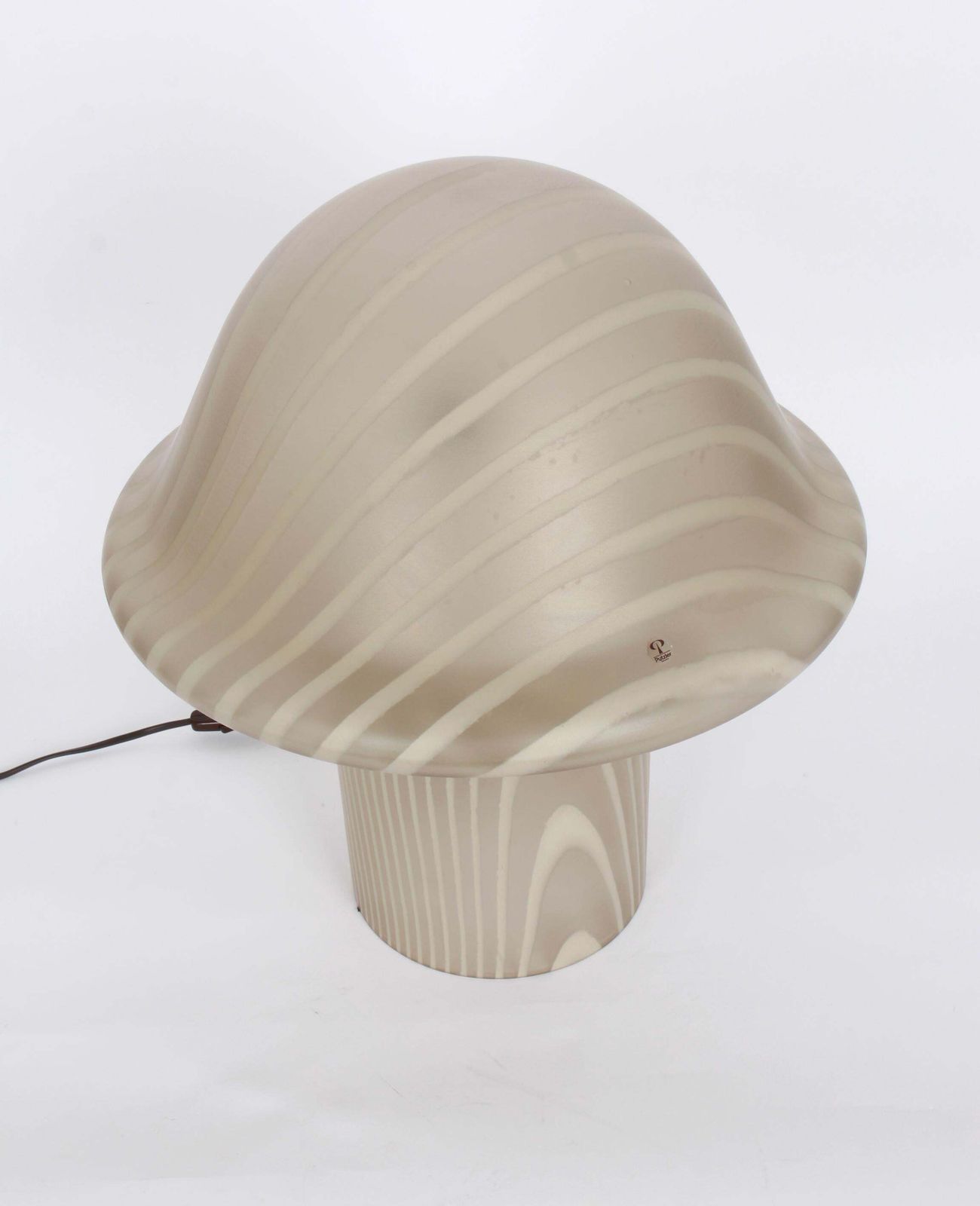 1 Of 2 Wonderful Glass Mushroom Table Lamps By Peill & Putzler, Germany, 1970s photo buy