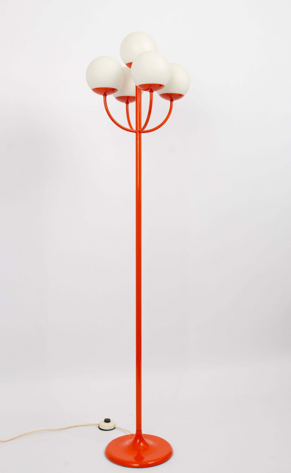 Stunning Large Orange Floor Lamp By Kaiser, Germany, 1970s photo 1547.0