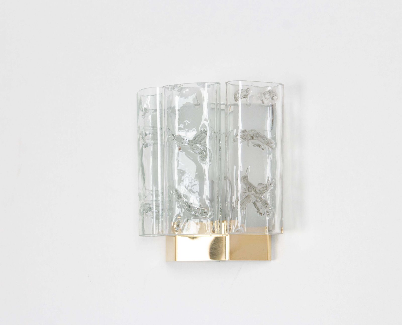 1 Of 4 Brass And Murano Glass Wall Sconces By Doria, Germany, 1960s photo buy