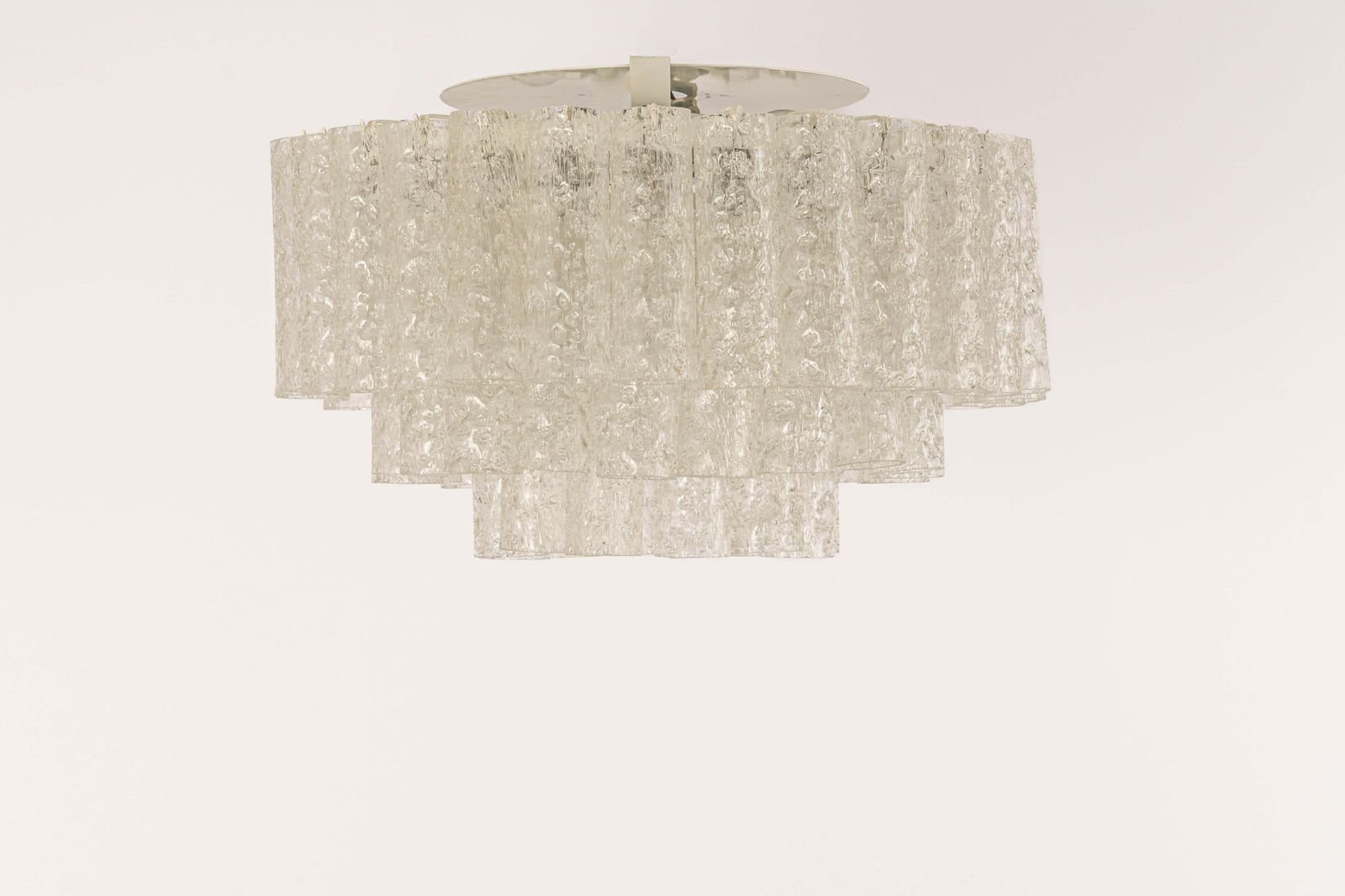 1 Of 2 Doria Ice Glass Tubes Chandelier, Germany, 1960s photo furniture