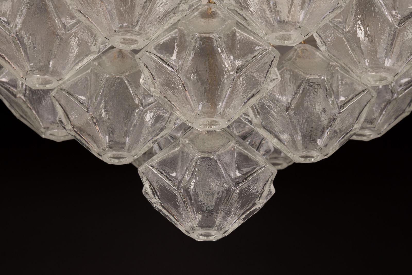 Large Rare Pagoda Glass Chandelier By Kalmar, Austria, 1960s photo buy