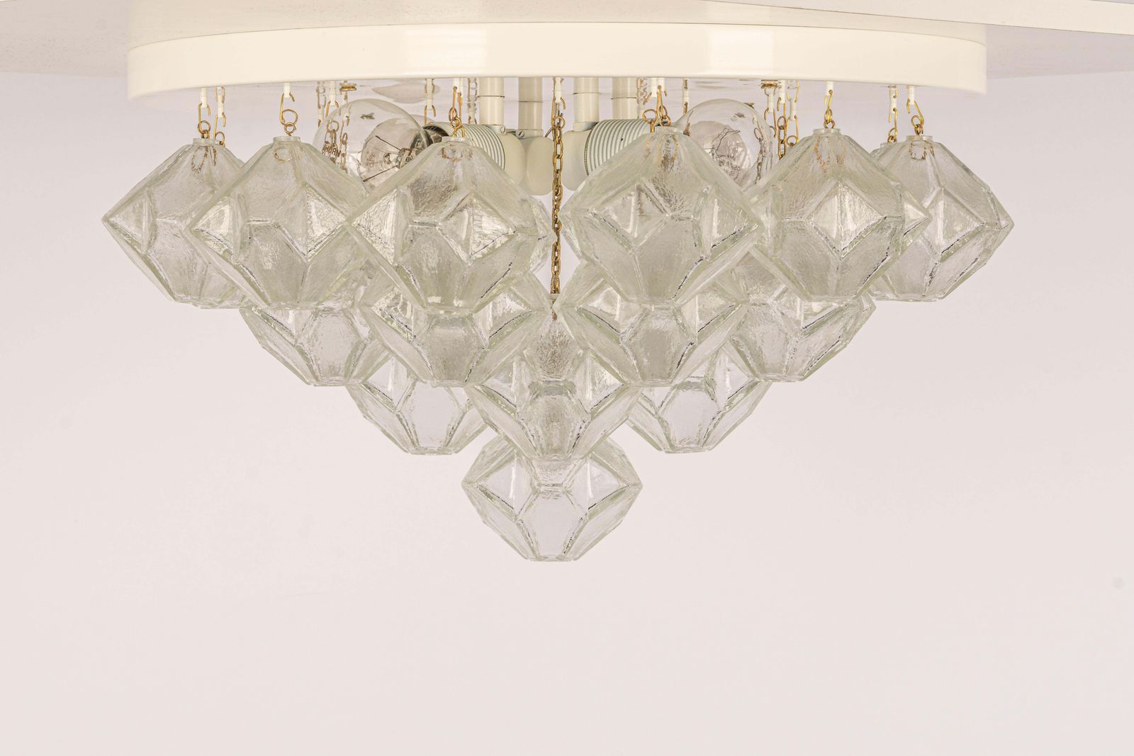 Large Rare Pagoda Glass Chandelier By Kalmar, Austria, 1960s photo vintage