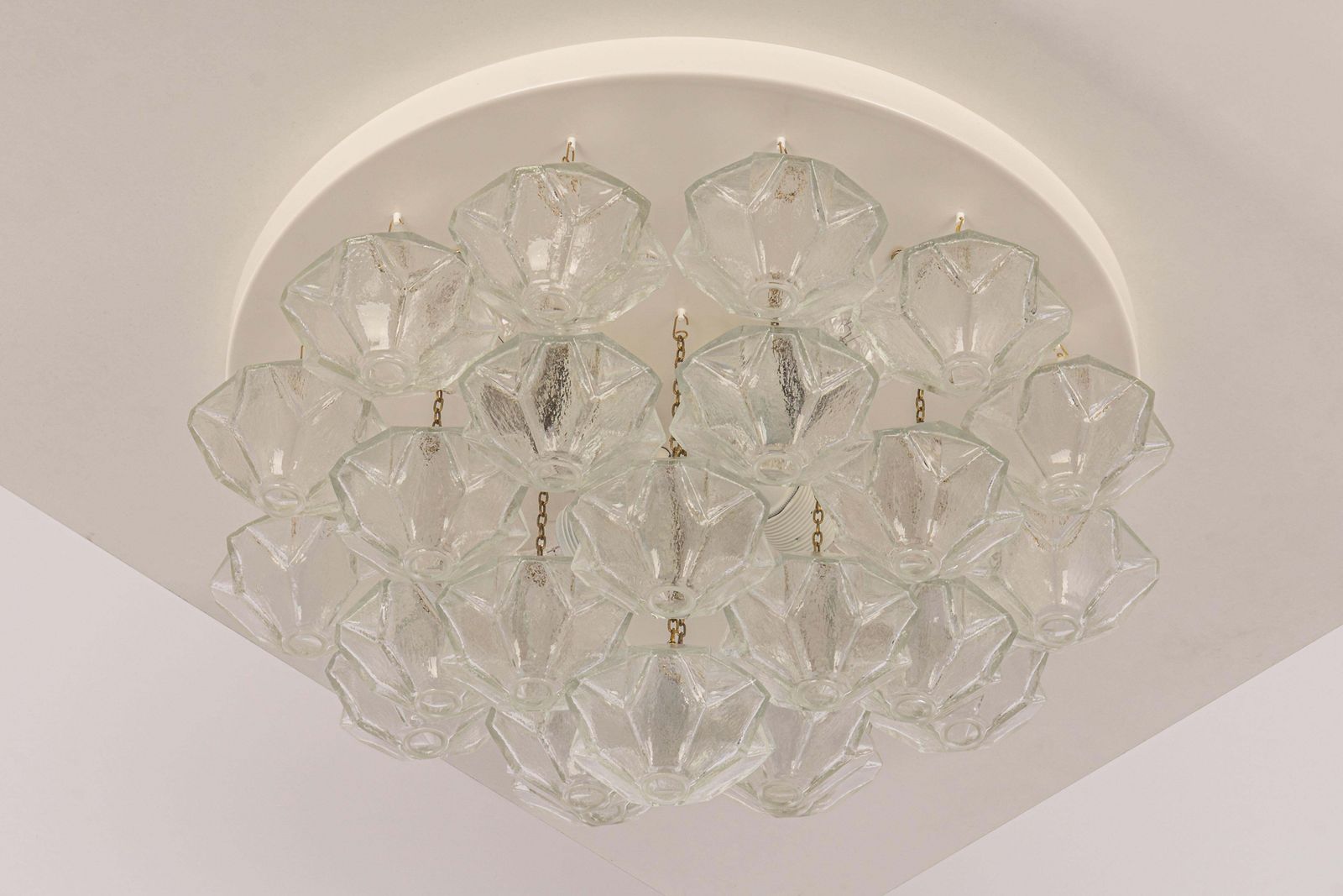photo furniture Large Rare Pagoda Glass Chandelier By Kalmar, Austria, 1960s