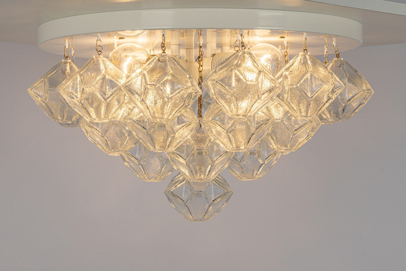 1891.0 Large Rare Pagoda Glass Chandelier By Kalmar, Austria, 1960s photo