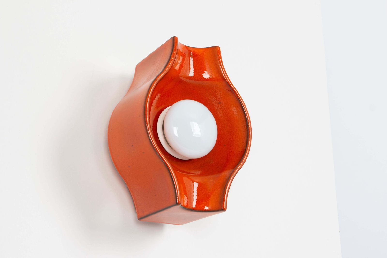 1 Of 6 Ceramic Orange Wall Light Sputnik Designed By Cari Zalloni Germany 1970s photo furniture