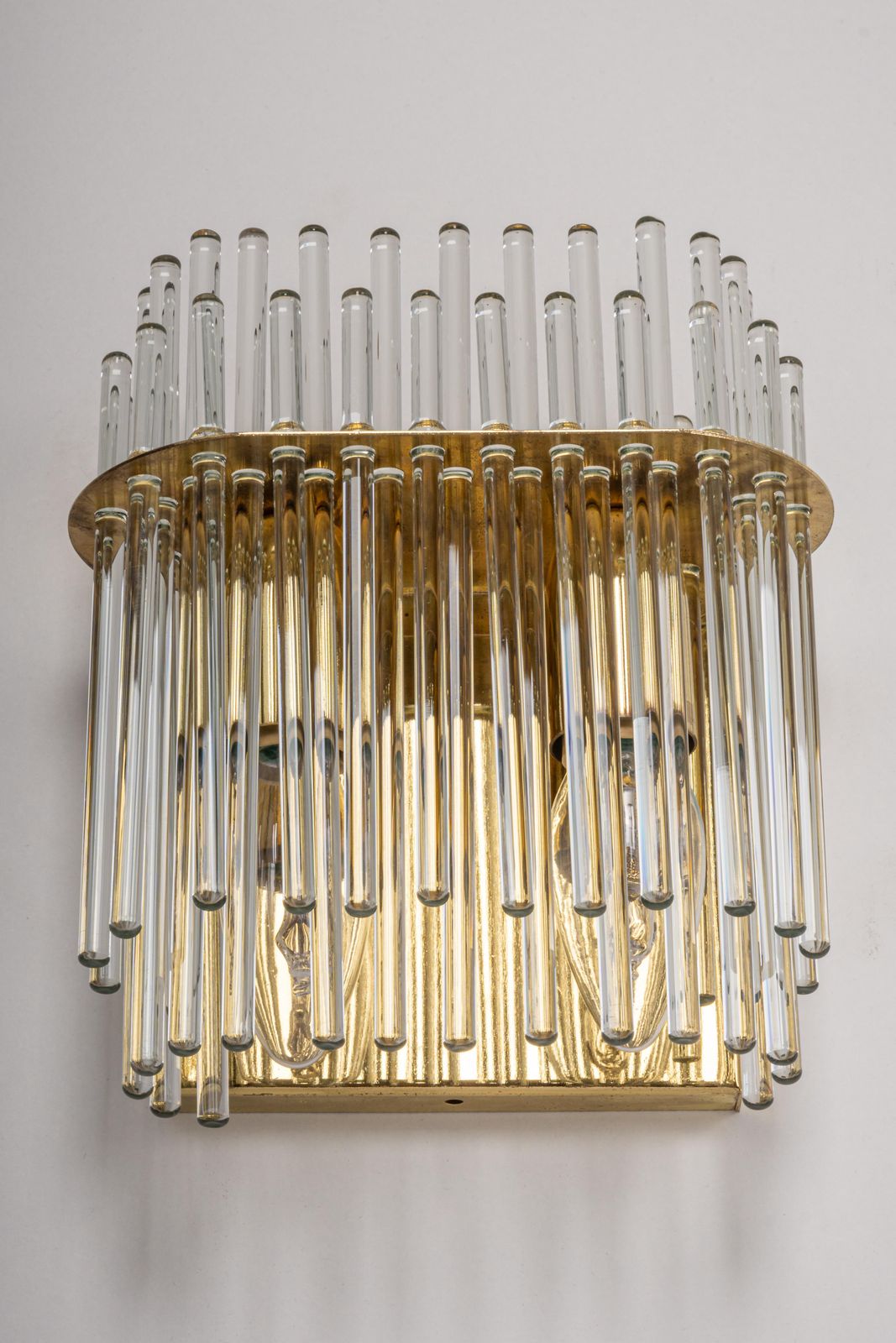 1 Of 2 Pairs Of Wonderful Crystal Rods Sconces Italy, 1970s photo for sale