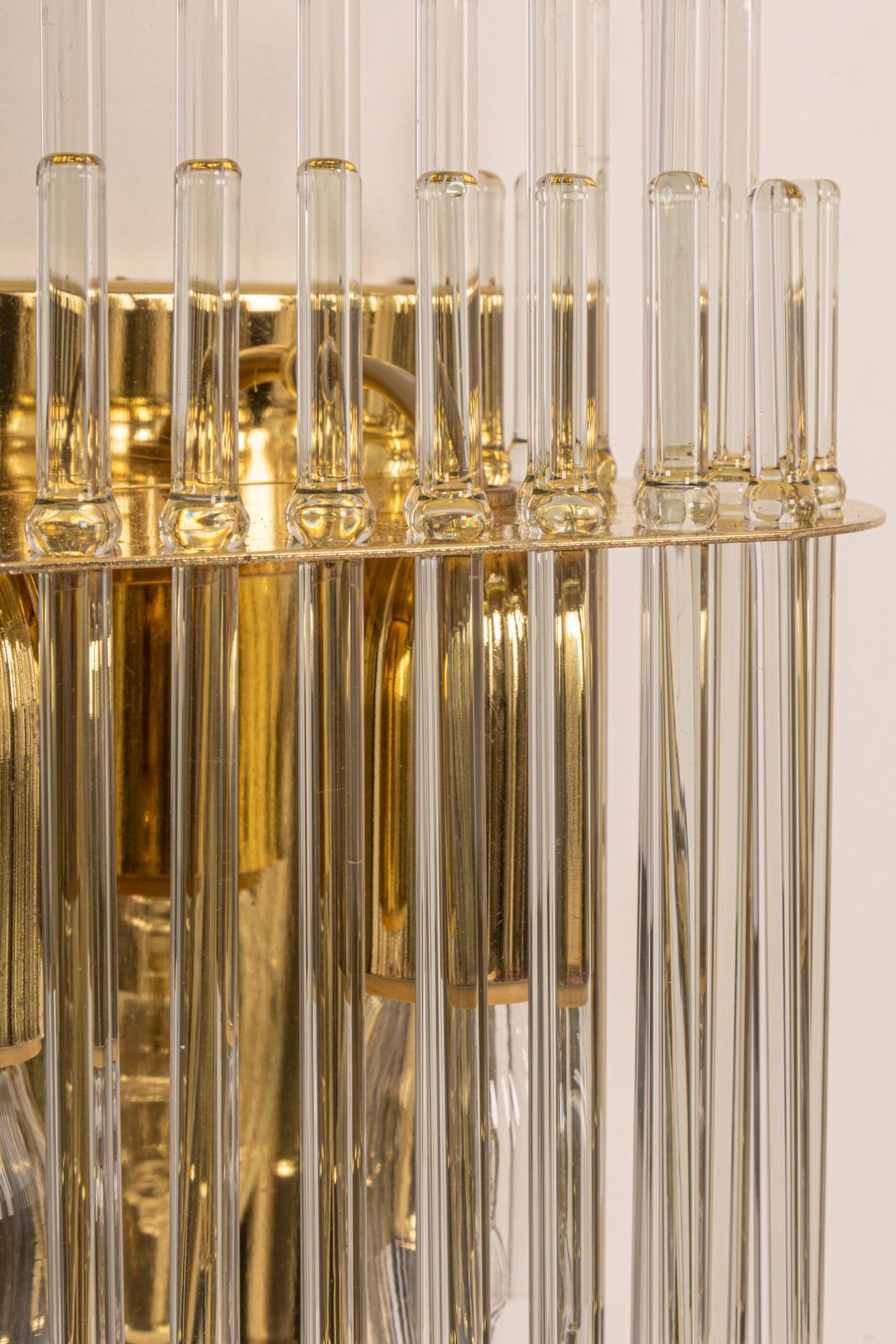 1 Of 2 Pairs Of Wonderful Crystal Rods Sconces Italy, 1970s photo 688.0