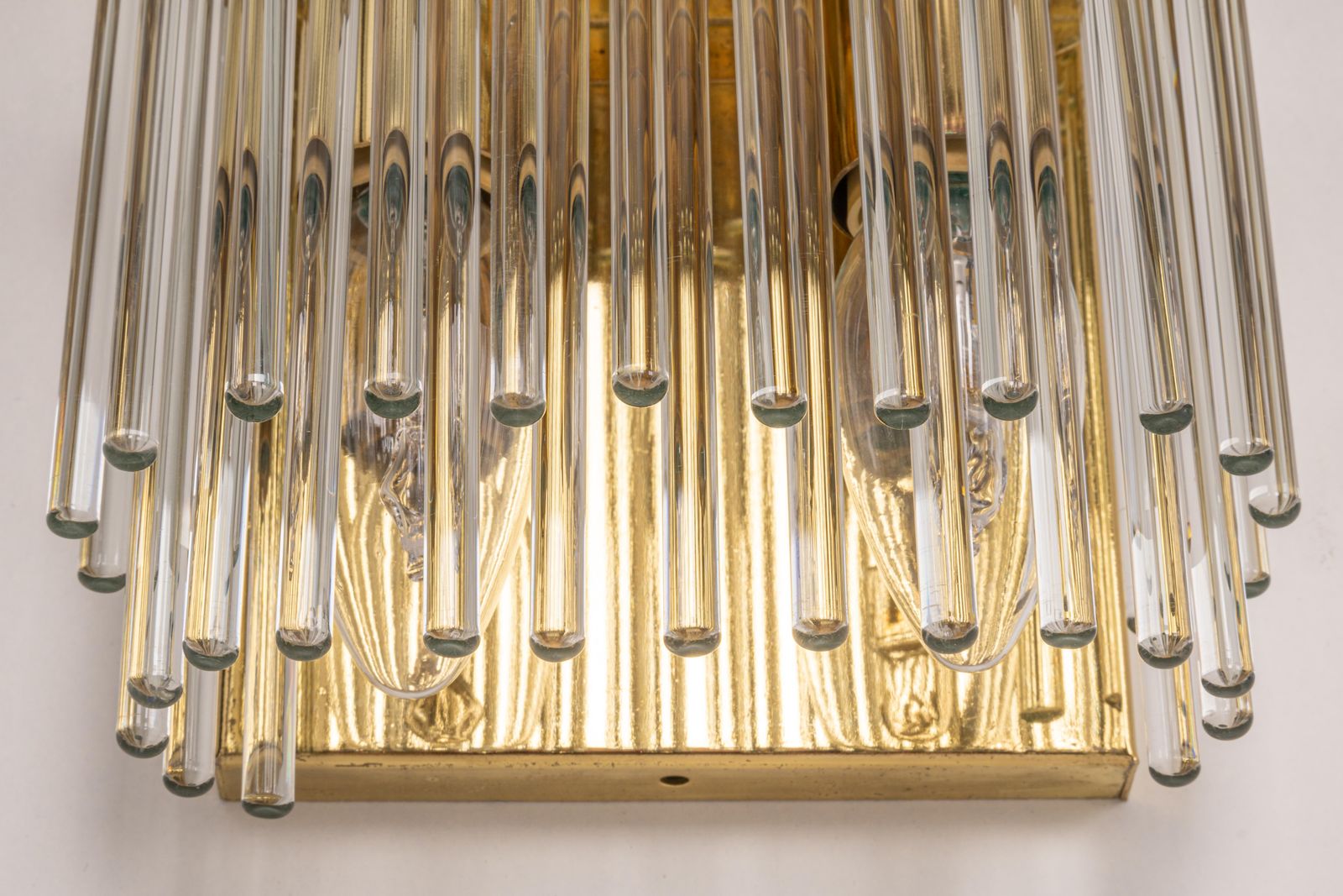 1 Of 2 Pairs Of Wonderful Crystal Rods Sconces Italy, 1970s photo buy