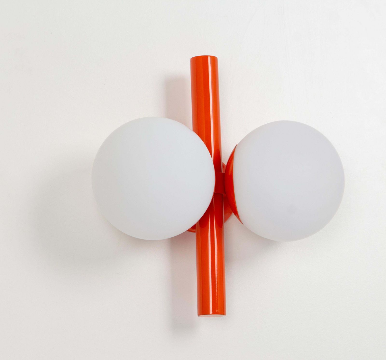 1 Of 3 Midcentury Orbital Wall Lights In Orange By Kaiser, Germany, 1970s photo buy