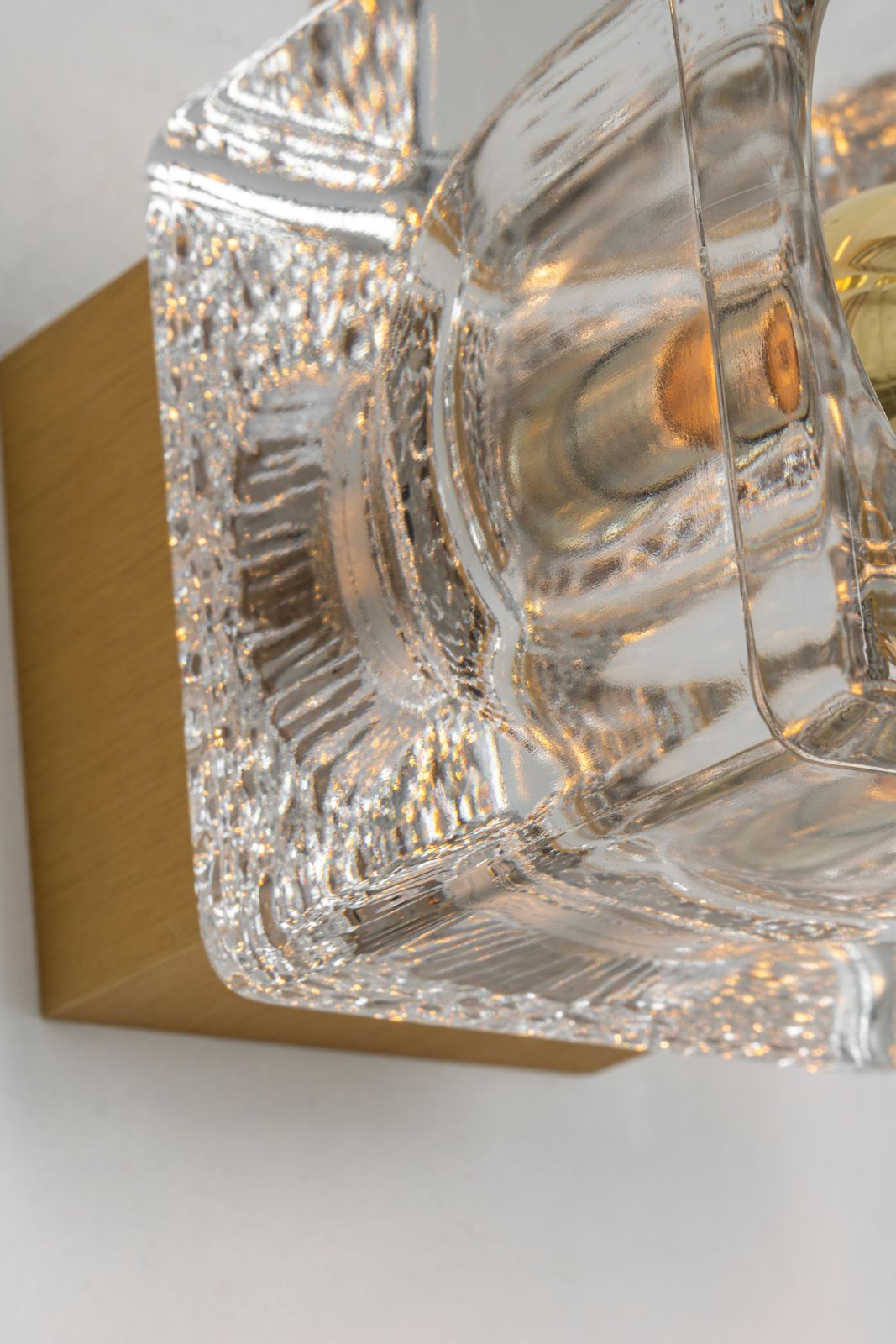 1 Of 10 Petite Crystal Glass Brass Wall Sconces By Peill & Putzler, Germany photo Lighting