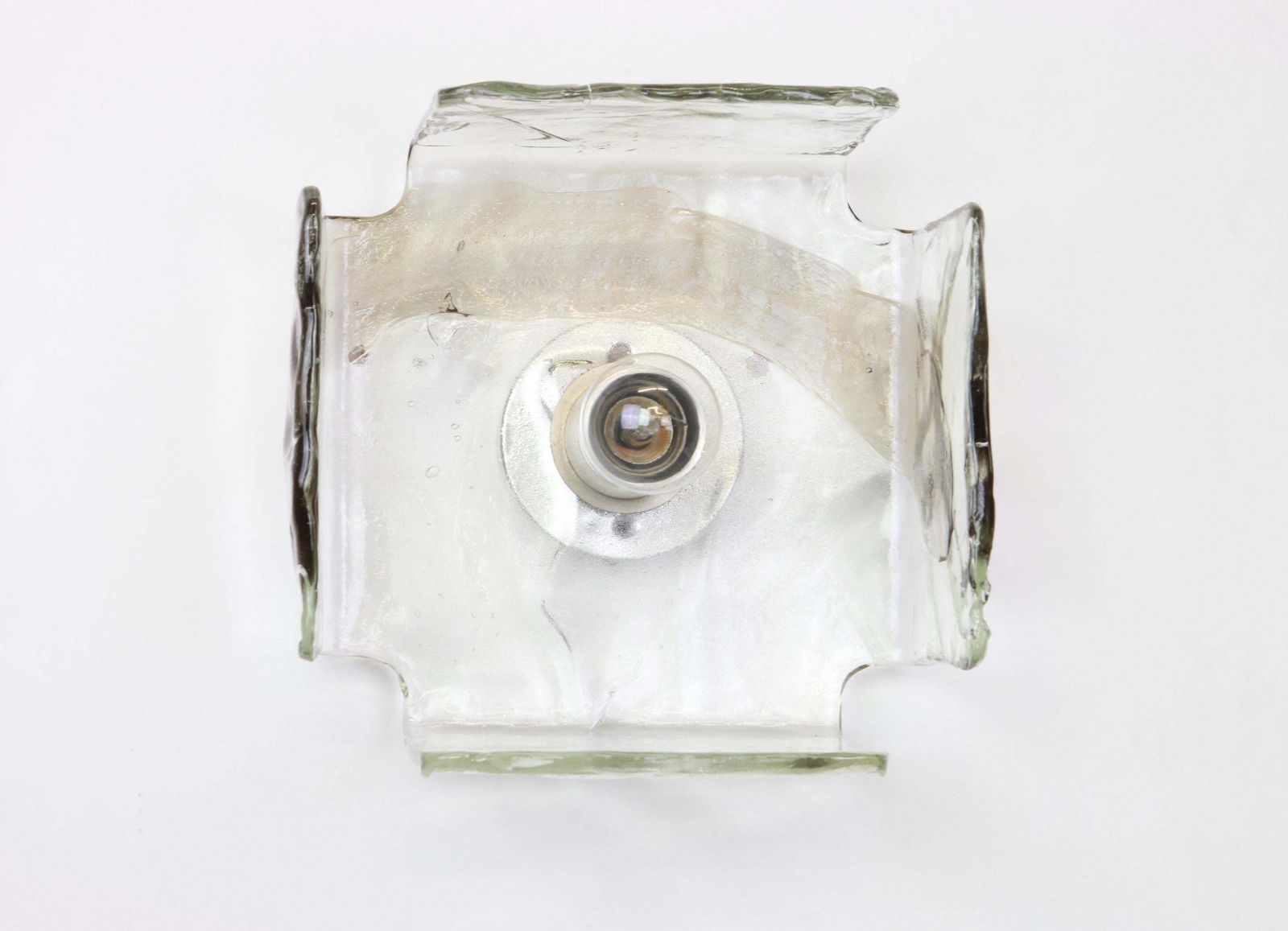 1 Of 4 Large Glass Wall Light Designed By Carlo Nason For Kalmar, 1960s photo for sale